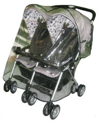 Sashas Rain and Wind Cover for Combi Twin Side by Side Stroller