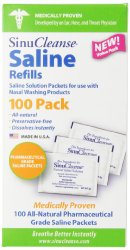 Sinu Cleanse Saline Nasal Care Refills, 100 Count
