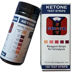 Smackfat Ketone Strips – Perfect for Ketogenic Diet and Diabetics – Precise Ketone Measurement and Supports Ketone Adaptation, 100 Strips
