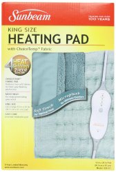 Sunbeam 938-511 Microplush King Size Heating Pad with LED Controller