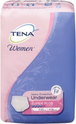 TENA for Women Heavy  Super Plus Absorbency Protection Underwear, Large, 16 Count