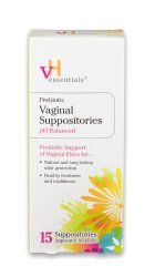 VH Essentials Prebiotic Vaginal Suppositories, 15 Count