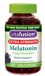 Vitafusion Extra Strength Melatonin Blackberry, 5mg, 120 Count