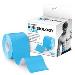 AZSPORT Kinesiology Tape, Uncut 2 Inch x 16 Foot Roll, Blue