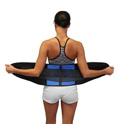 Back Support Belt – Lower Back Pain Support Brace – Relief Belt for Men and Women – Fits Up to 36 Inches – Herniated Disc – Upper or Lower Supporter – Helps with Posture and for Lifting