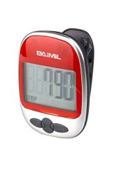 BAIMIL AOCE-01 LCD Digital Pocket Pedometer Mini Walking Run Step Calorie Distance Calculation Clip-on Steps Counter Orange