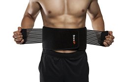 BraceUP Stabilizing Back Brace and Support with Dual Adjustable Straps and Breathable Mesh Panels (L/XL)