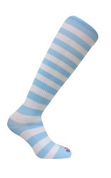 Caresox Baby Shower Maternity and Vein Support Graduated Compression Recovery Socks, Sky/White, Medium