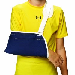 Champion KidsLine Cradle Style Arm Sling, Navy with White Trim, Youth Size