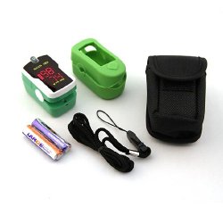 Concord Fingertip Pulse Oximeter – Blood Oxygen Saturation Monitor with Silicon Cover, Batteries, Carrying Case and Lanyard