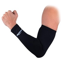 COOLOMG Anti-Slip Arm Sleeves Cover Skin Protection, Black, Medium