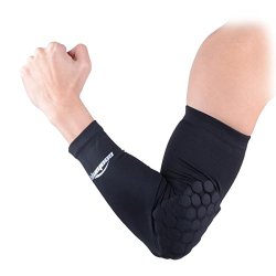 COOLOMG Combat Basketball Pad Protector Gear Shooting Hand Arm Elbow Sleeve Adult/Child, Black, Small
