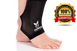 Copper Compression Gear PREMIUM Fit Recovery Ankle Sleeve – GUARANTEED To Speed Up Recovery! (Large)