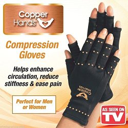 Copper Hands Arthritis Compression Gloves As Seen on TV (SM/MD)