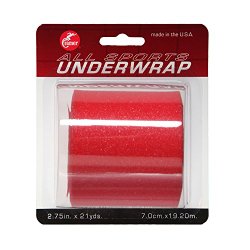 Cramer Tape Underwrap, Red, 2 3/4″ X 21 Yards PreWrap