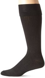 Dr. Scholl’s Men’s Over-The-Calf Compression Support Socks, Black, Large/10.5-12 Shoe