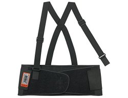 Ergodyne ProFlex 1650 Economy Elastic Back Support Belt, Black, Medium