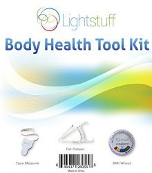 Fat Caliper, Tape Measure & BMI Calculator from Lightstuff – Buy These Proven Tools as a Set and Save!