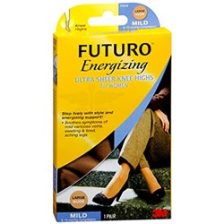 Futuro Ultra Sheer Mild Support Knee Highs for Women – in Nude, Large