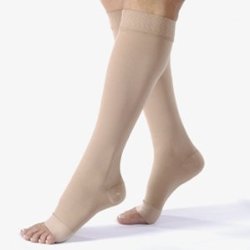 Jobst 114802 Relief 15-20 mmHg Open Toe Knee Highs Unisex – Size- Beige Large