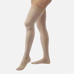 Jobst Relief Closed Toe Thigh Highs w/ Silicone Dot Band – 15-20 mmHg Beige Small Petite 114040