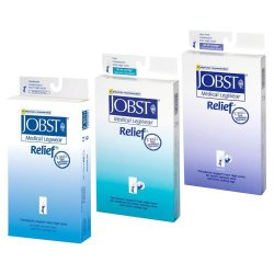 Jobst Relief KNEE HIGH Moderate Compression 15-20 Closed Toe Classic Black, Extra Large