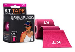 KT Tape Kinesiology Tape, Original Cotton Elastic Therapeutic Tape, 16-Feet, Uncut Roll, Pink