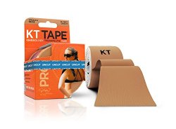 KT TAPE PRO Kinesiology Tape, Elastic Therapeutic Tape, Uncut, 16 Feet, Beige