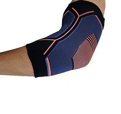 Kunto Fitness Elbow Brace Compression Support Sleeve for Athletics, Injury Recovery, Joint Pain, and More! (Medium)
