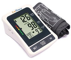 LotFancy FDA Approved Digital Upper Arm Blood Pressure Monitor, 60X2 Memories for 2 Users,Irregular Heart Beat Detector, Jumbo LCD,WHO Indicator
