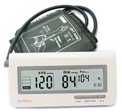 LotFancy FDA Approved Digital Upper Arm Blood Pressure Monitor,Large LCD Display,Irregular Heartbeat Detection, 60 Records,Average Latest 3 Records (Large Cuff 8.66-16.53 inch)