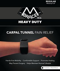 M BRACE RCA – HEAVY DUTY – Carpal Tunnel Treatment Wrist Support (Regular, Black)