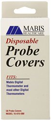 MABIS Disposable Probe Covers for Digital Thermometers, Box of 50