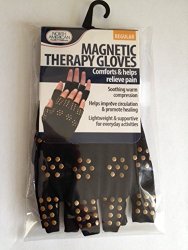 Magnetic Therapy Gloves Compression, Supports Joints Heal – Regular Size – Black