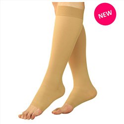 Maternity Compression Stockings – Pregnancy Tights & Leggings Knee High Open Toe