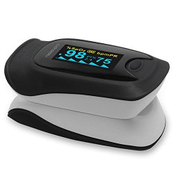 MeasuPro OX200 Instant Read Digital Pulse Oximeter with Carry Case and Lanyard CE, FDA Approved