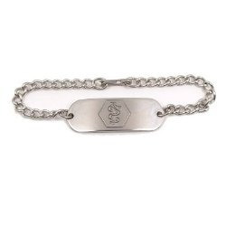 Non Allergenic Stainless Steel Medical ID Bracelet IDB-11