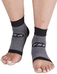 OrthoSleeve FS6 Compression Foot Sleeve (Pair), Black, Medium