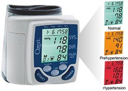Ozeri BP2M CardioTech Premium Series Digital Blood Pressure Monitor with Hypertension Color Alert Technology
