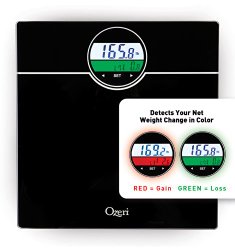 Ozeri ZB21 WeightMaster 400 lbs Digital Bath Scale with BMI and Weight Change Detection, Black