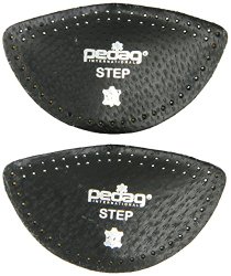 Pedag Step 166475 Symmetrical Self Adhesive Arch Support Inserts, Black Leather, Medium