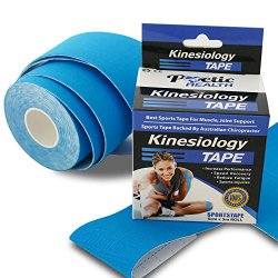 Poetic Health Kinesiology Sports Tape for Support & Pain Relief *Developed By Leading Chiropractic Doctor