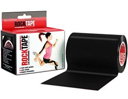 RockTape Active-Recovery Kinesiology Tape for Athletes – 4-Inch x 16.4-Feet, Black