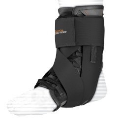 Shock Doctor Ultra Wrap Lace Ankle Support (Black, Large,9-9.5)