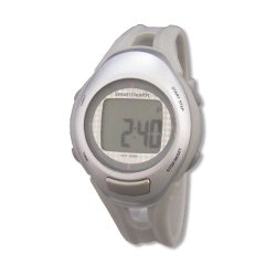 Smart Health Digital Pedometer Heart Rate Watch (Silver, Small)