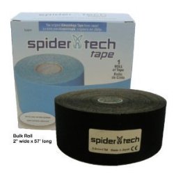 SpiderTech Tape Bulk Rolls – Black Kinesiology Tape – 2″ x 103′