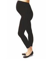 Terramed Maternity Footless Graduated Compression Microfiber Leggings Tights (20-30 mmHg) Firm Support (Large, Black)