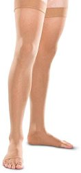 Therafirm Moderate Support Open-Toe Thigh High Stocking, Sand, Large
