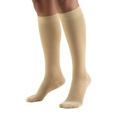 Truform 8865, Compression Stockings, Below Knee, Closed Toe, 20-30 mmhg, Beige, Medium