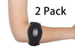 Two LW Elbow Support Strap Wrap band (Pack of 2) S/M/L – The Best Neoprene Forearm Brace with a Compression Pad – Tennis Elbow Golfer’s Elbow Rowing Elbow Pain Relief